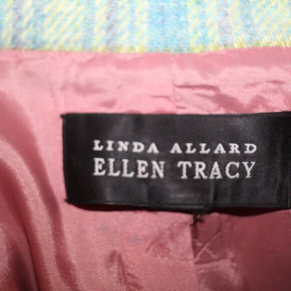 Ellen Tracy Linda Allard Vintage Plus Wool Lined Plaid Suit Size 14 - Picture 8 of 11